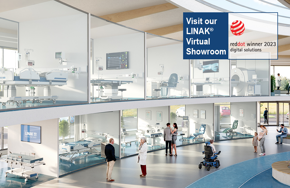 LINAK 3D Virtual Showroom showing hospital area